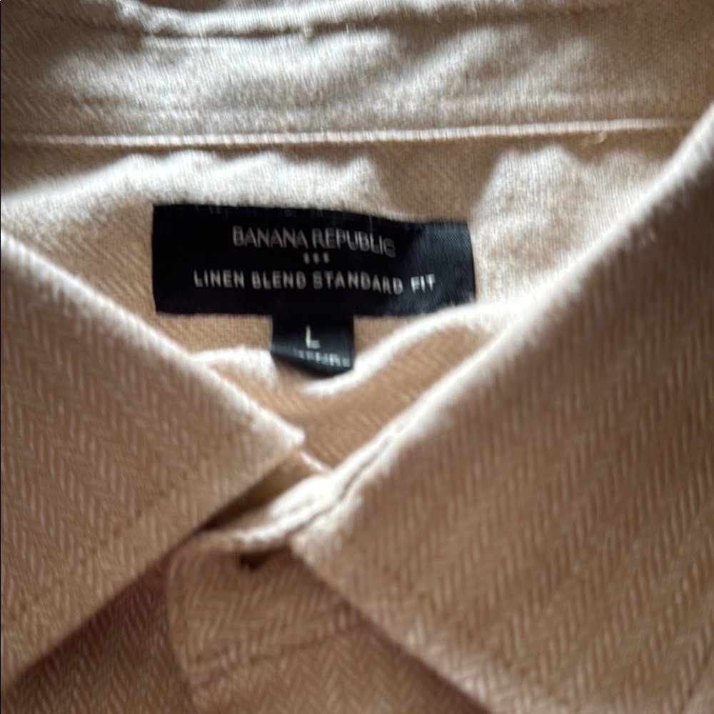 Banana Republic Tan Linen Blend Shirt